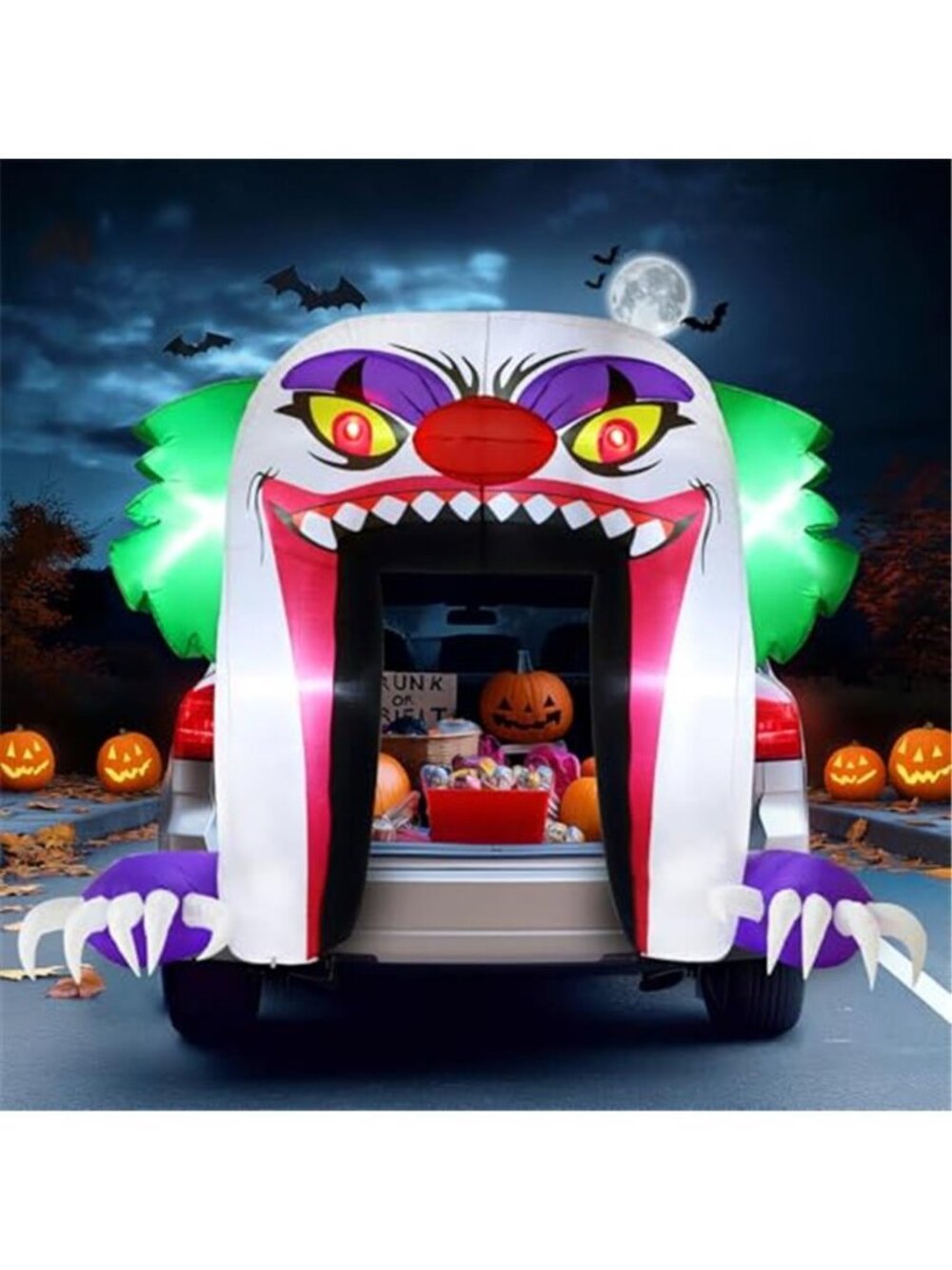 ZPISF 6 FT Halloween Inflatables Clown Archway Outdoor Decorations, Trunk or